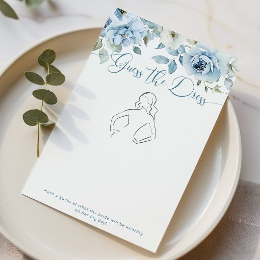 Papier Blue floral Guess la robe nuptiale jeu de douche