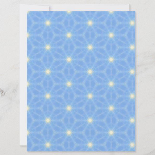 Papier Blue Geometric Scrapbook Paper (Devant)
