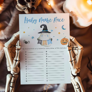 Papier Blue Ghost Little Boo Baby Name Race Game