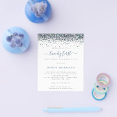 PAPIER Blue Glitter 21ste partij nodigt uit Flyer (Enkel)