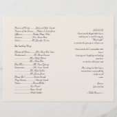 Papier Blue Heart Tree on Ivory Wedding Program (Dos)