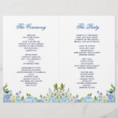 Papier Blue Hydrangea Floral Greenery Plier Mariage (Dos)