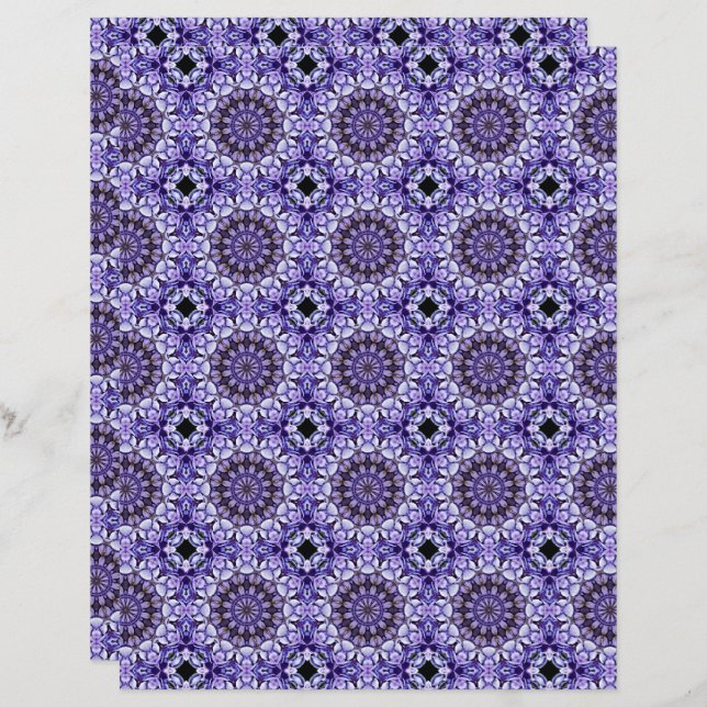 Papier Blue Hydrangea Petals Abstrait Motif (Devant / Derrière)