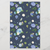 Papier Blue Hydrangea Wreath Bridal Show Invitation (Dos)