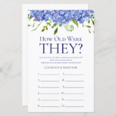 Papier Blue Hydrangeas Fête des mariées Jeu (Devant / Derrière)