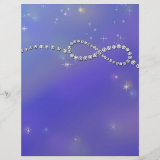 Papier Blue Infinity Symbole Sign Infinite Love Twinkling (Devant)