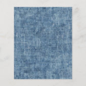 Papier Blue Jean Denim Bow Baby shower Invitation (Dos)