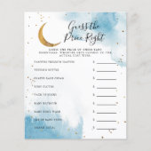 Papier Blue Moon Devine Le Prix Baby shower droit jeu (Devant)