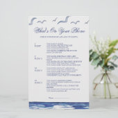 Papier Blue Nautical Coastal Sea Ce qui est sur le jeu de (Debout devant)