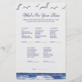 Papier Blue Nautical Coastal Sea Whats on Your Purse Game (Devant)