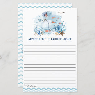 Papier Blue Nautical Whale Baby shower Conseils pour les