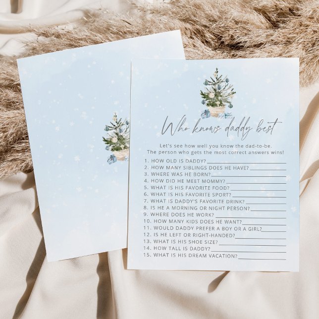 Papier Blue noël arbre qui connaît papa meilleur jeu (Créateur téléchargé)