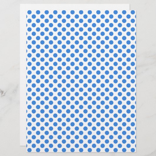 Papier Blue Polka Dots avec Customizable Background (Devant / Derrière)