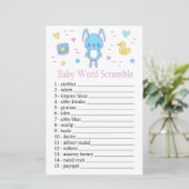 Papier Blue Rabbit Baby jeu de brouillage de mot de lapin (Debout devant)