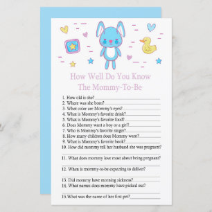 Papier Blue Rabbit Comment bien connaissez-vous le jeu de