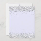 Papier Blue rose lavande argent 25e faire-part de mariage (Dos)