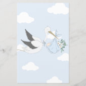 Papier Blue Stork Baby Predictions Jeu (Dos)
