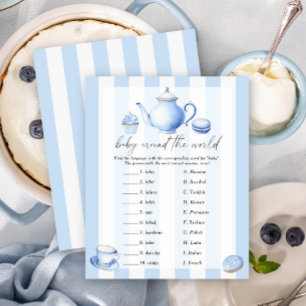 Papier Blue tea party - Baby autour du monde jeu