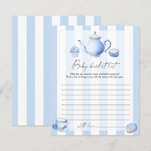 Papier Blue tea party - Baby bucket list jeu