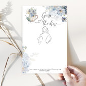 Papier Blue Tea party floral Devinez la robe jeu de marié