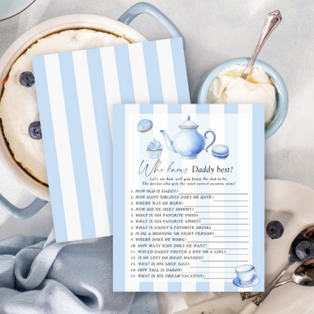 Papier Blue Tea Party - Qui connaît le meilleur jeu de pa (Créateur téléchargé)