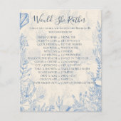 Papier Blue toile Voudrait-Elle Plutôt Fête des mariées J (Devant)