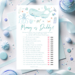 Papier Blue Under the Sea Maman ou Daddy Jeu