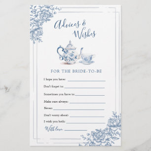 Papier Blue Victorian Garden Bridal Tea Conseils et souha