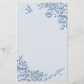 Papier Blue Victorian Garden Bridal Tea Conseils et souha (Dos)