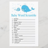 Papier Blue Whale Baby mot scramble jeu (Devant)