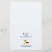 Papier Blue White Floral Devinez Qui Baby shower Jeux (Dos)