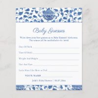 Blue White Guess Baby Birth Stats Jeu de douche Ca
