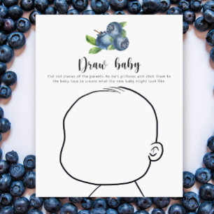 Papier Blueberries - dessiner bébé - jeu de baby shower