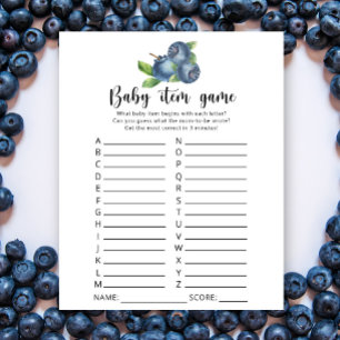 Papier Blueberry - Baby Item Jeu - Baby shower Jeu