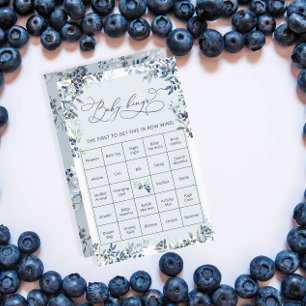 Papier Blueberry Baby shower Jeu de Bingo