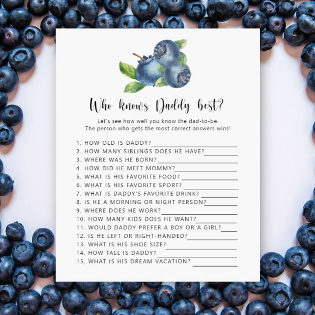 Papier Blueberry - Qui connaît le meilleur jeu de papa (Créateur téléchargé)