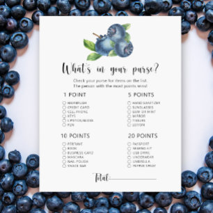 Papier Blueberry - Qu'y a-t-il dans votre jeu de baby sho