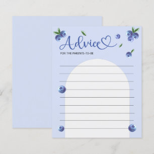 Papier Blueberry Sweet Aquarelle Baby shower Conseil Jeu
