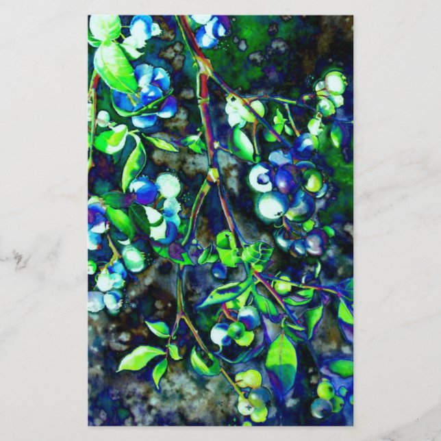 Papier Blueberry - teinte verte (Devant)