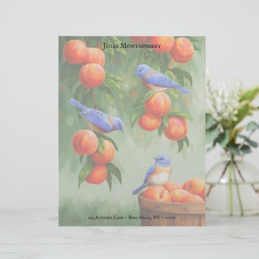Papier Bluebirds et Peach Tree (Debout devant)