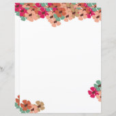 Papier Blush & Bloom Floral Writing Paper (Devant / Derrière)