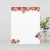 Papier Blush & Bloom Floral Writing Paper (Debout devant)