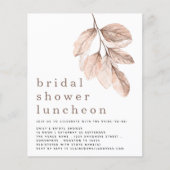 Papier Blush de Budget Invitation pour un déjeuner de bab (Devant)