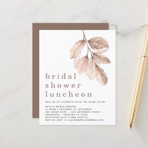 Papier Blush de Budget Invitation pour un déjeuner de bab