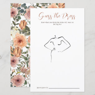 Papier Blush Floral Devinez La Fête des mariées Robe Jeu