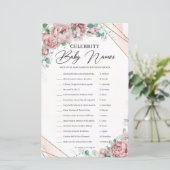 Papier Blush floral eucalyptus or Celebrity Baby Names (Debout devant)