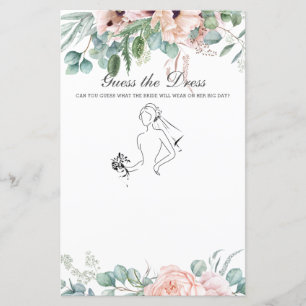 Papier Blush Floral Guess Dress Fête des mariées Jeu