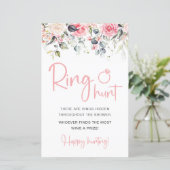 Papier Blush Floral | Jeu de chasse à l'anneau (Debout devant)