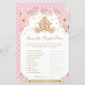 Papier Blush Floral Princess devine le bon jeu de prix (Devant / Derrière)