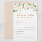 Papier Blush Gold Green Floral Mr et Mme Conseils Wives (Devant / Derrière)